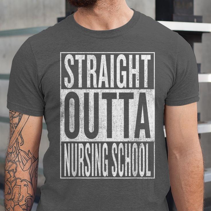 Straight Outta Nursing School Great Graduation Shirt Unisex Jersey T-Shirt