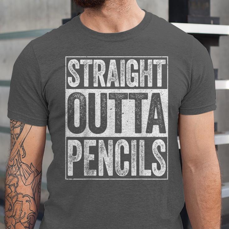Straight Outta Pencils Shirt Kids Boy Girl School Graduation Unisex Jersey T-Shirt