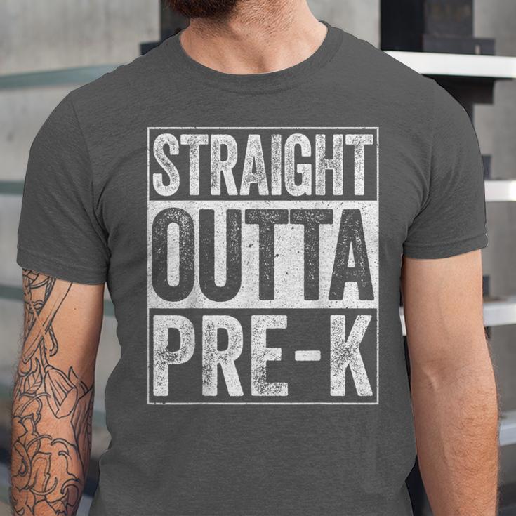Straight Outta Pre-K Shirt Preschool Boy Girl Graduation Unisex Jersey T-Shirt