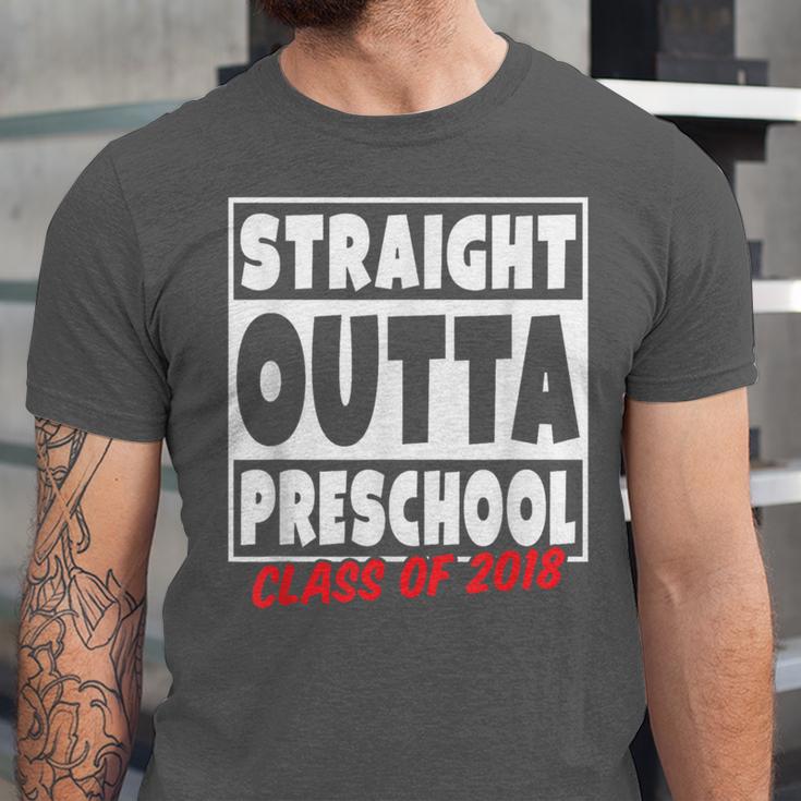 Straight Outta Preschool Class Of 2018 Graduation Shirt Unisex Jersey T-Shirt