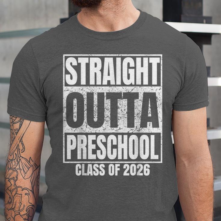 Straight Outta Preschool Graduate Class 2026 Graduation Unisex Jersey T-Shirt