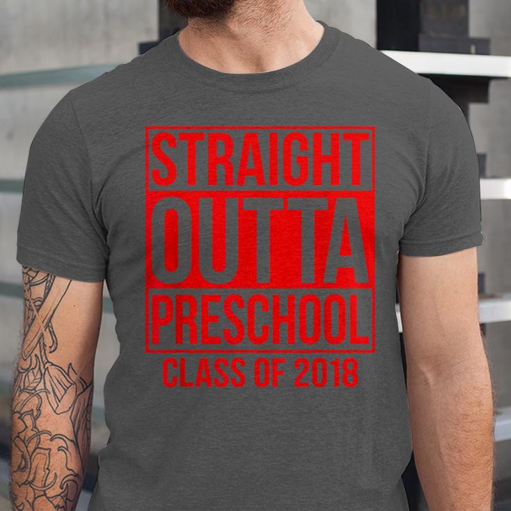 Straight Outta Preschool Graduation Class Of 2018 Unisex Jersey T-Shirt