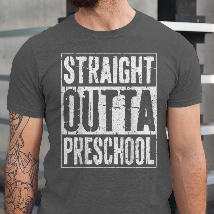 Straight Outta Preschool Shirt Preschool Boy Girl Graduation Unisex Jersey T-Shirt