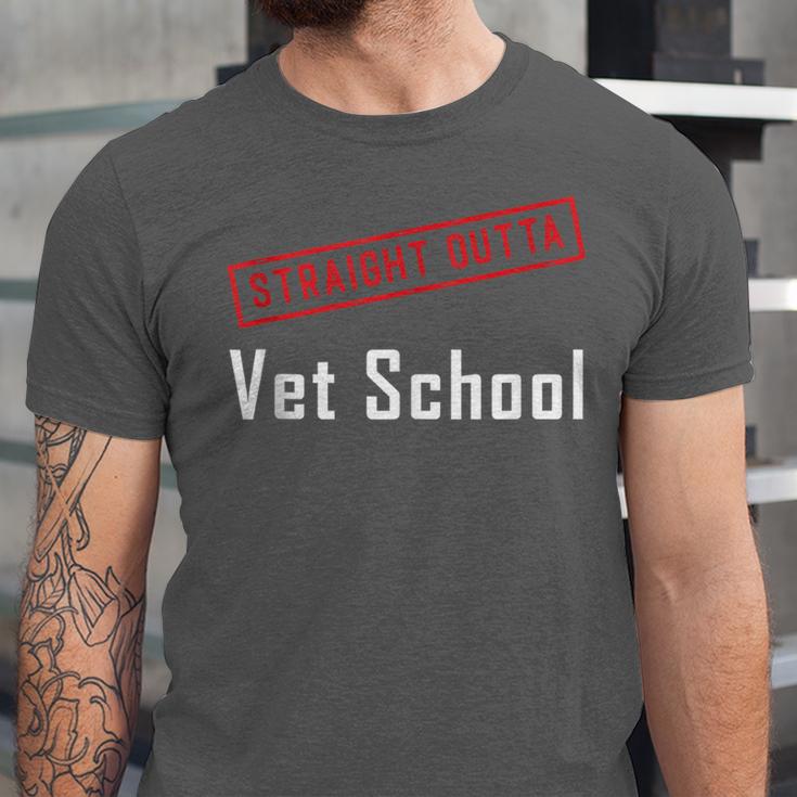 Straight Outta Vet School Graduation Veternarians I Survived Unisex Jersey T-Shirt