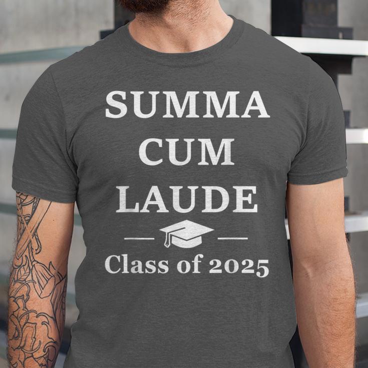 Summa Cum Laude Class Of 2025 Distinction Degree Graduation Unisex Jersey T-Shirt
