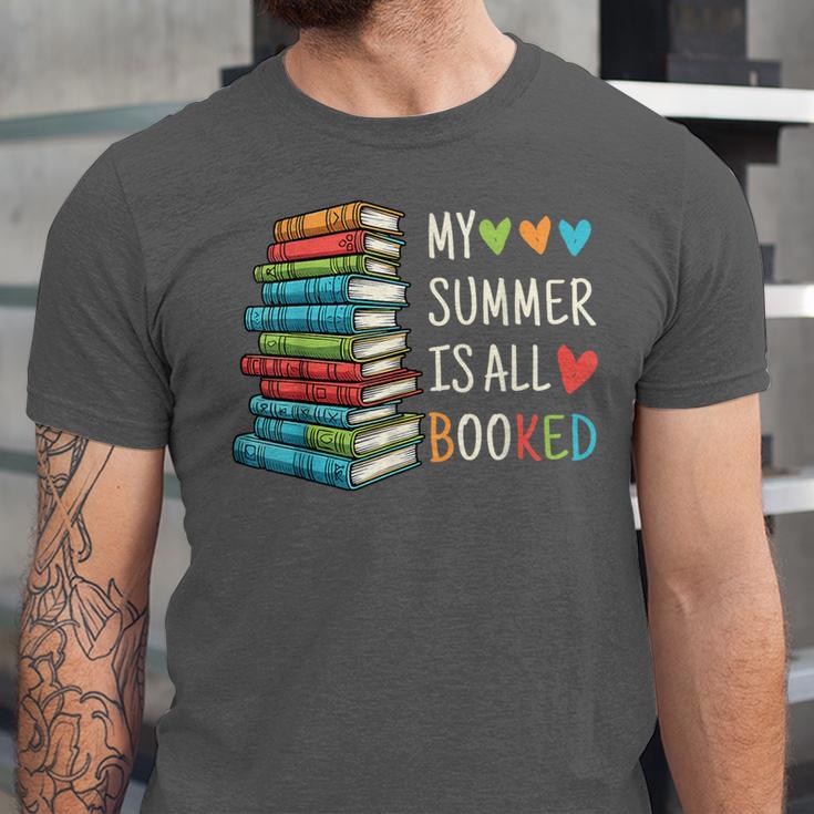 My Summer Is All Booked Book Reading Book Lover Unisex Jersey T-Shirt