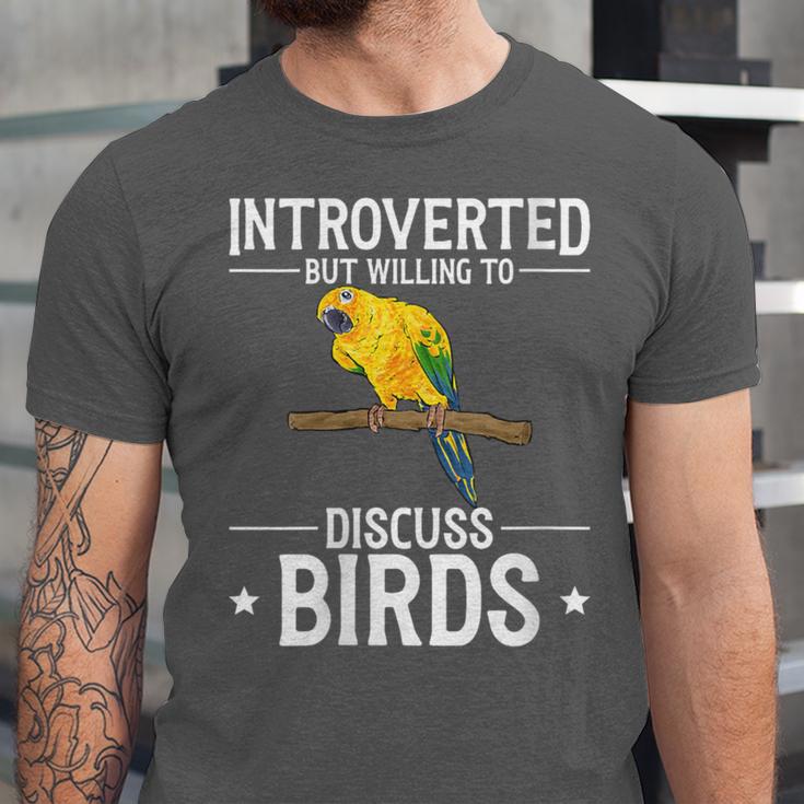 Sun Conure Introvert Parrot Bird Sun Conure Unisex Jersey T-Shirt