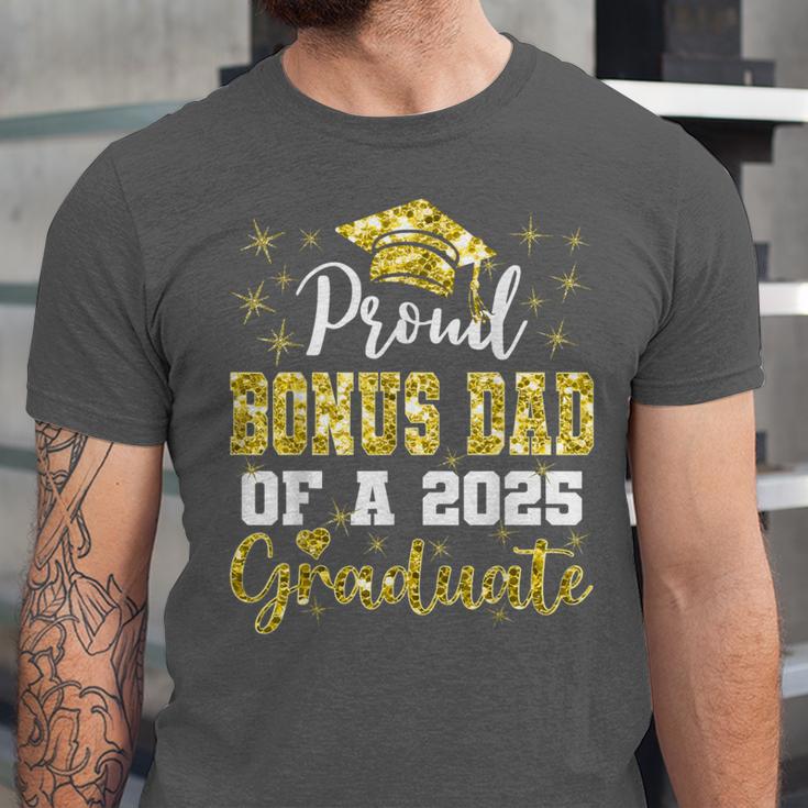 Super Proud Bonus Dad Of 2025 Graduate Graduation Family Unisex Jersey T-Shirt