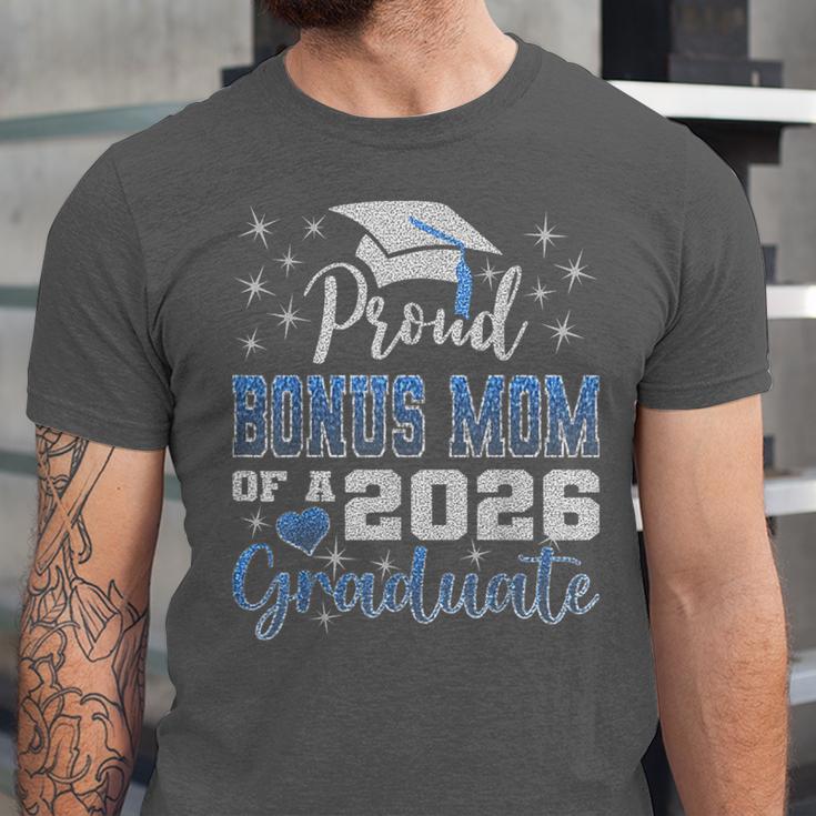 Super Proud Bonus Mom Of 2026 Graduate Graduation Family Unisex Jersey T-Shirt