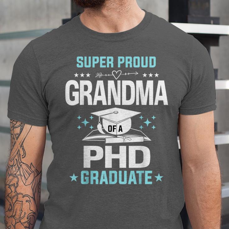 Super Proud Grandma Of A PHD Graduate Senior Graduation Unisex Jersey T-Shirt
