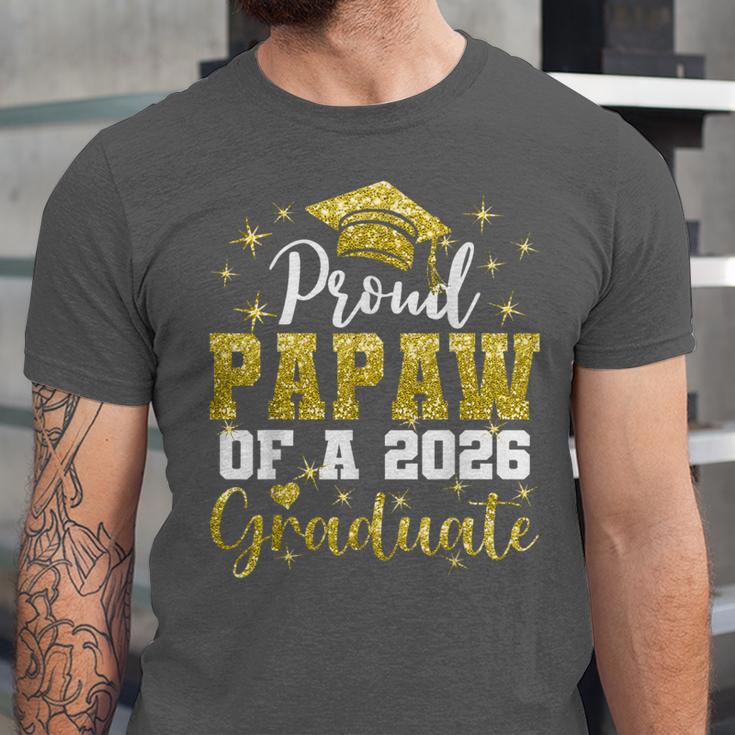 Super Proud Papaw Of 2026 Graduate Senior Graduation Family Unisex Jersey T-Shirt