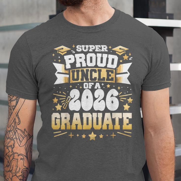 Super Proud Uncle Of A Class Of 2026 Graduate Graduation Unisex Jersey T-Shirt