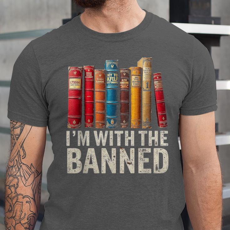 Support Banned Books Freedom I'm With The Banned Unisex Jersey T-Shirt