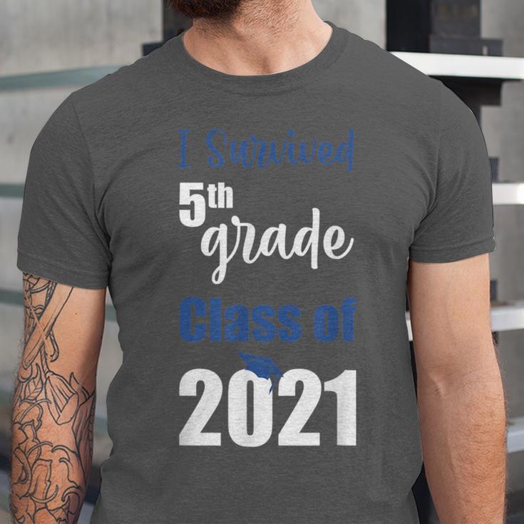 I Survived 5th Grade Class Of 2021 Quarantined Graduation 2 Unisex Jersey T-Shirt