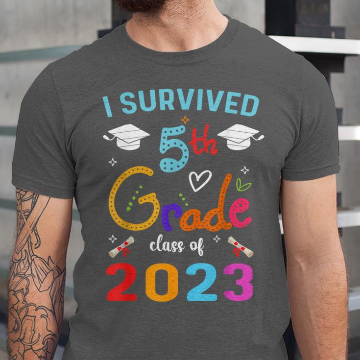 I Survived 5th Grade Graduation Class 2023 Elementary Unisex Jersey T-Shirt