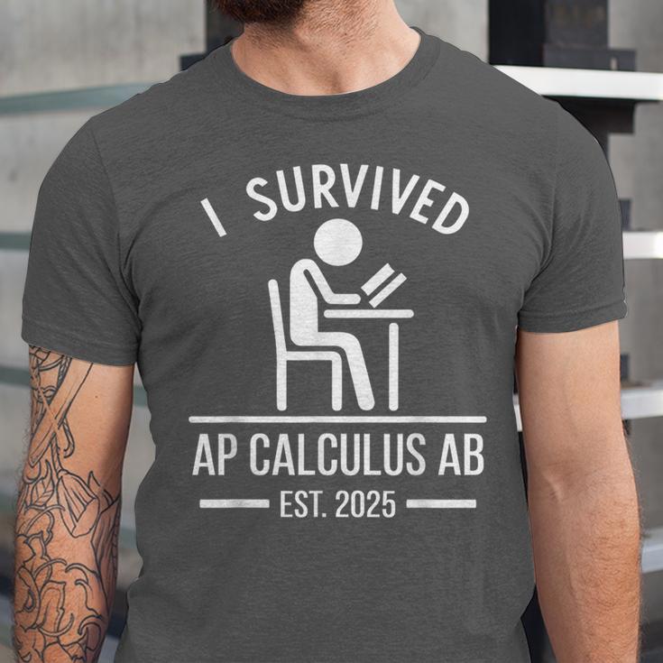 I Survived AP Calculus AB Graduation Senior 2025 Unisex Jersey T-Shirt
