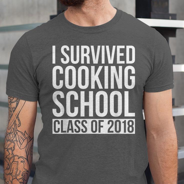 I Survived Cooking School Class Of 2018 Graduation Unisex Jersey T-Shirt