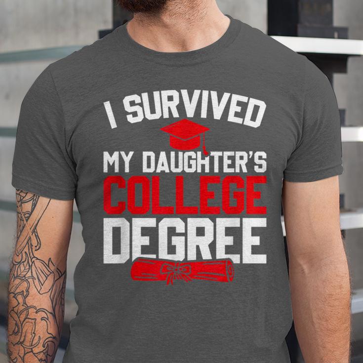 I Survived My Daughter's College Degree College Graduation Unisex Jersey T-Shirt