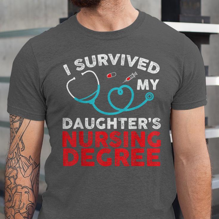 I Survived My Daughter's Nurse Degree School Graduation Unisex Jersey T-Shirt