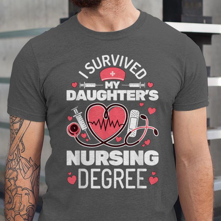 I Survived My Daughter's Nursing Degree School Graduation Unisex Jersey T-Shirt