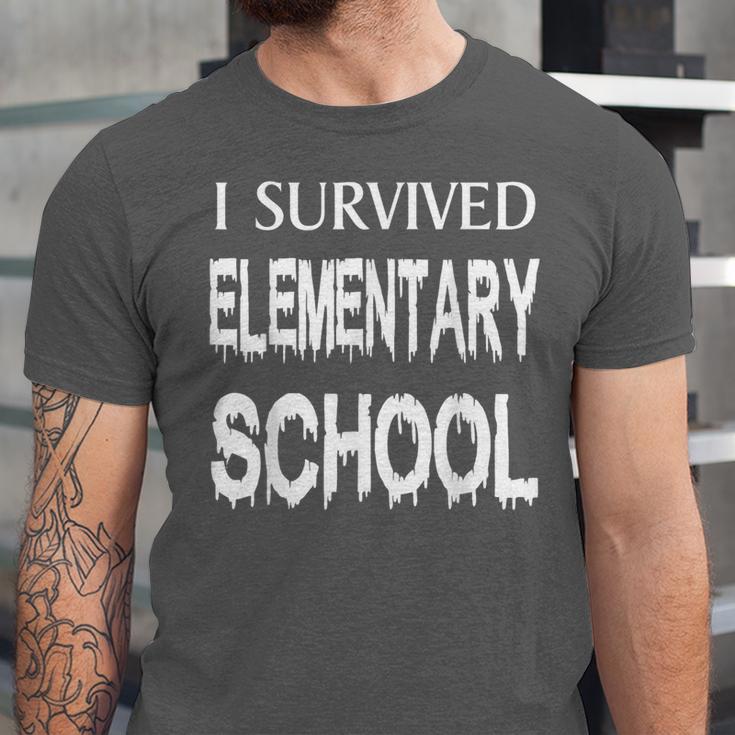 I Survived Elementary School Graduation Shirt T-Shirt Unisex Jersey T-Shirt