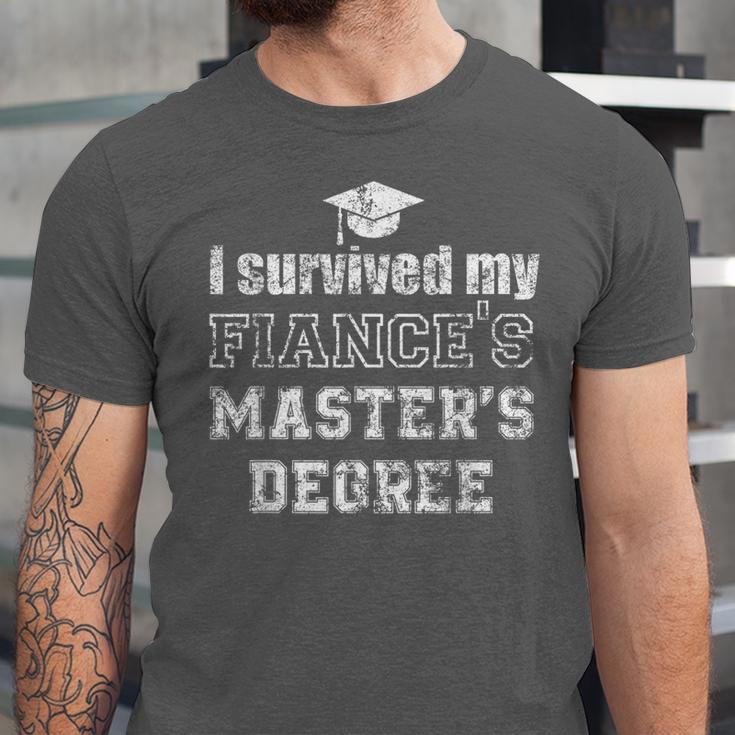 i Survived My Fiances Masters Degree Graduation Mastered It Unisex Jersey T-Shirt