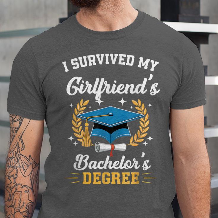 I Survived My Girlfriend's Bachelor's Degree Graduation Unisex Jersey T-Shirt