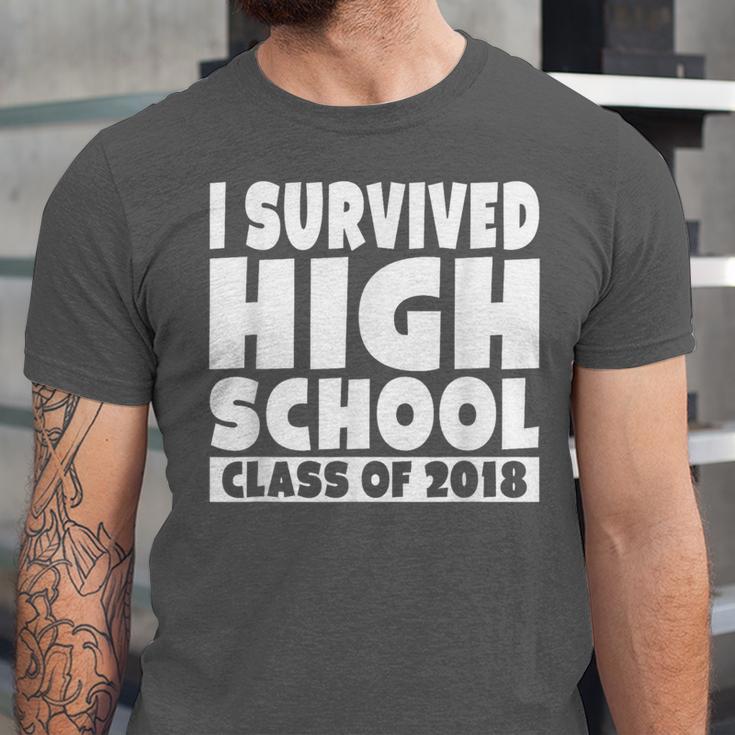I Survived High School Class Of 2018 Graduation Unisex Jersey T-Shirt
