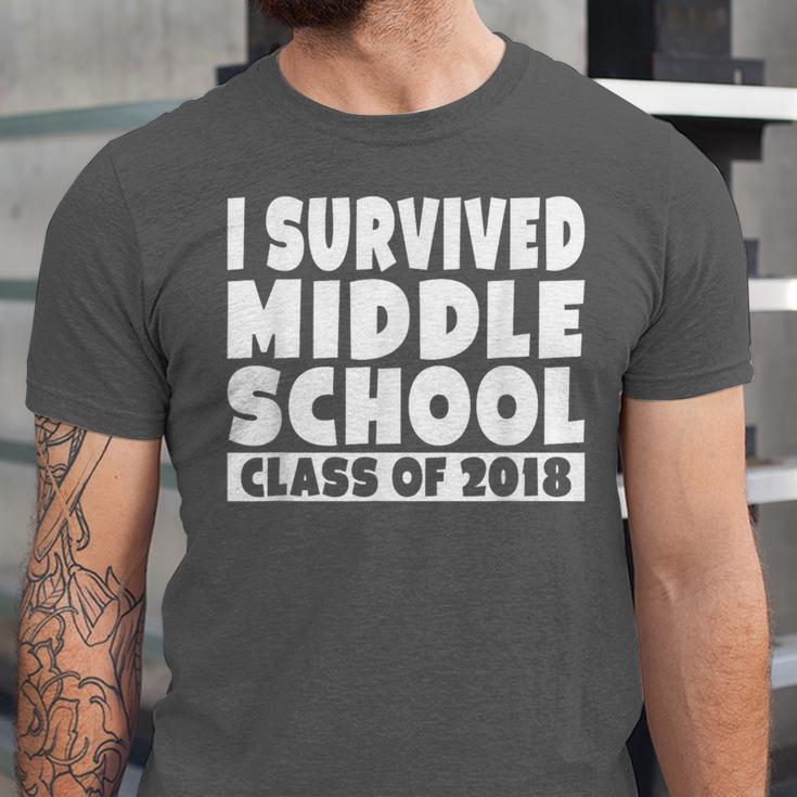 I Survived Middle School Class Of 2018 Graduation Unisex Jersey T-Shirt
