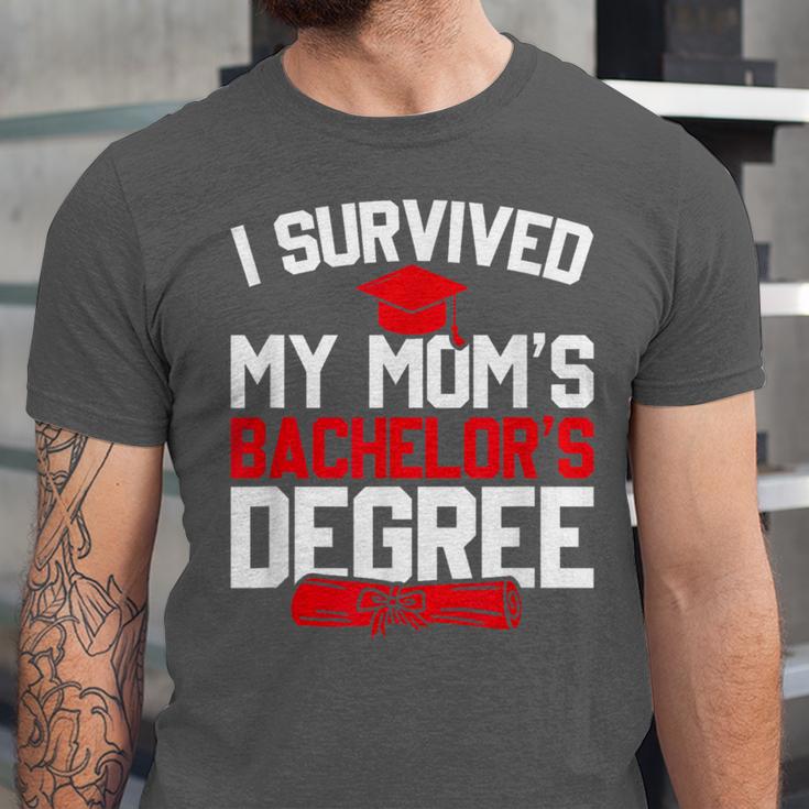 I Survived My Mom's Bachelor's Degree Graduation Unisex Jersey T-Shirt