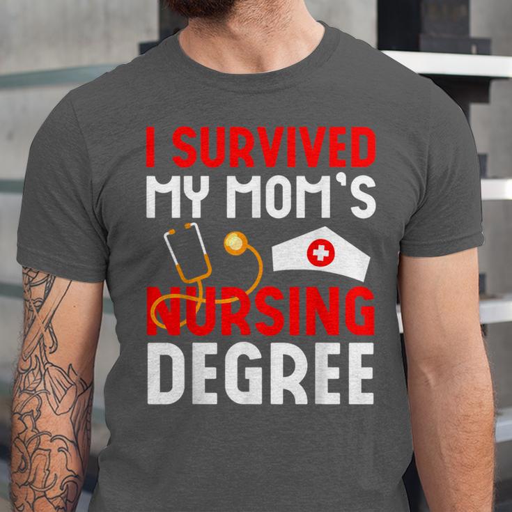 I Survived My Mom's Nursing Degree Graduation Day 2026 Unisex Jersey T-Shirt