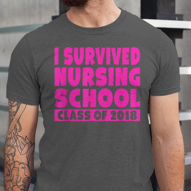I Survived Nursing School Class Of 2018 Graduation Shirt Unisex Jersey T-Shirt
