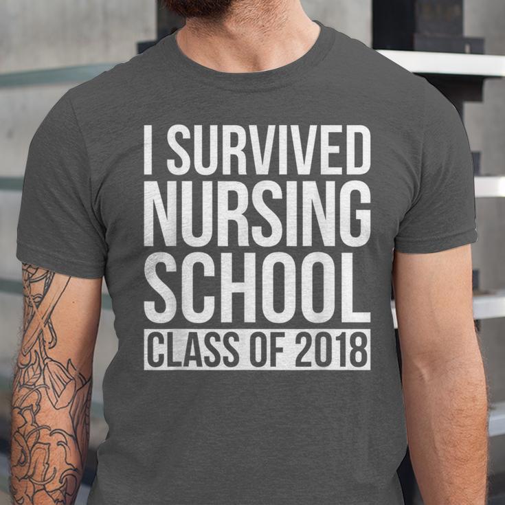 I Survived Nursing School Class Of 2018 RN Graduation Shirt Unisex Jersey T-Shirt