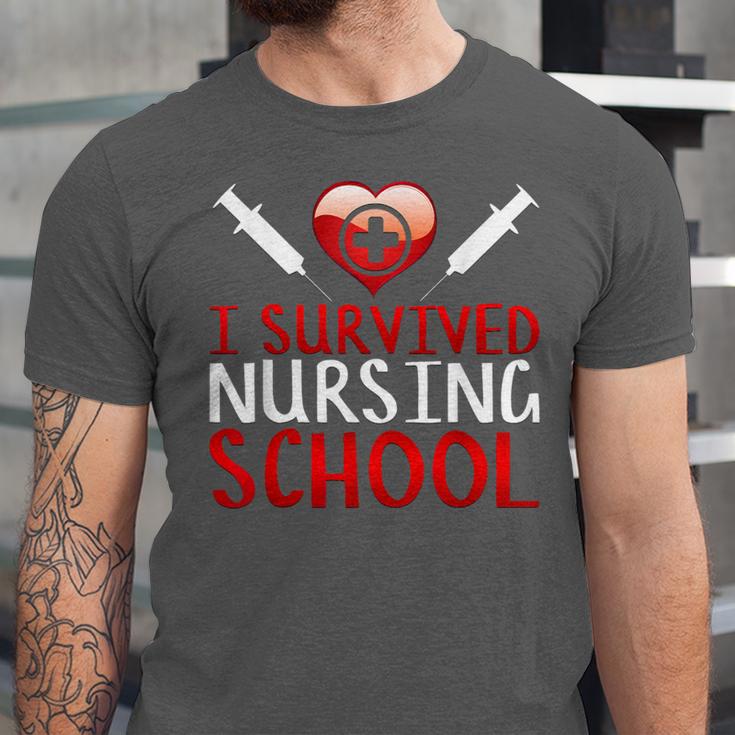 I Survived Nursing School Graduation Cool Unisex Jersey T-Shirt