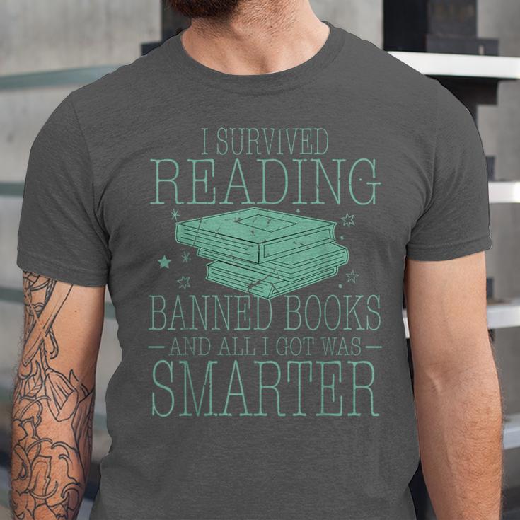 I Survived Reading Banned Books And All I Got Was Sma Unisex Jersey T-Shirt
