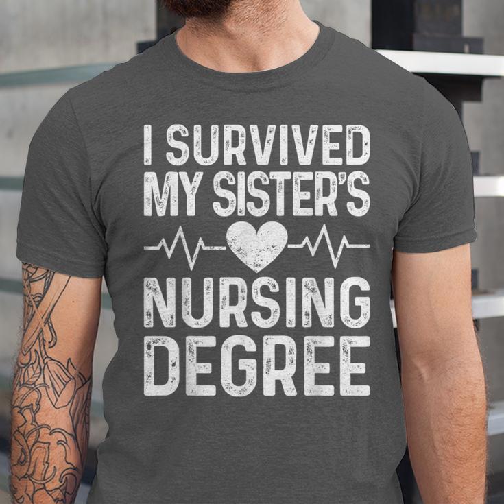 I Survived My Sister's Nursing Degree School Graduation Unisex Jersey T-Shirt