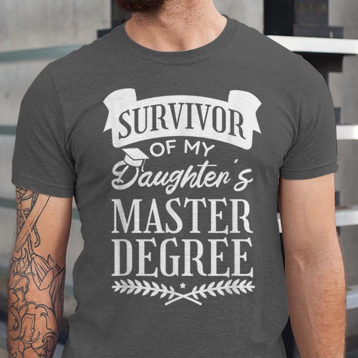 Survivor Of My Daughter's Master Degree Masters Graduation Unisex Jersey T-Shirt