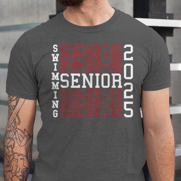 Swimming Senior Night Swimming Senior 2025 Graduation 40 Unisex Jersey T-Shirt
