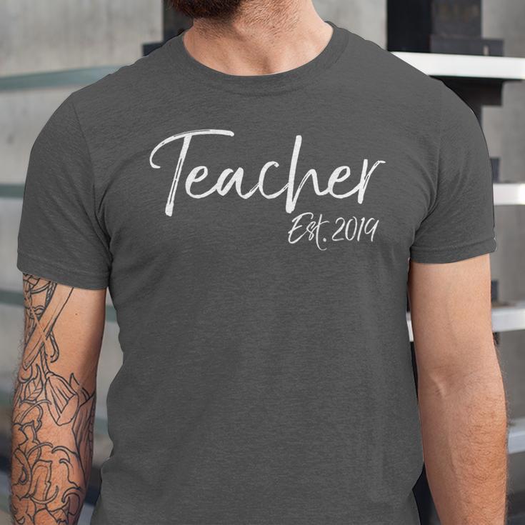 Teacher Est 2019 Shirt For Women Cute Graduation Men Unisex Jersey T-Shirt