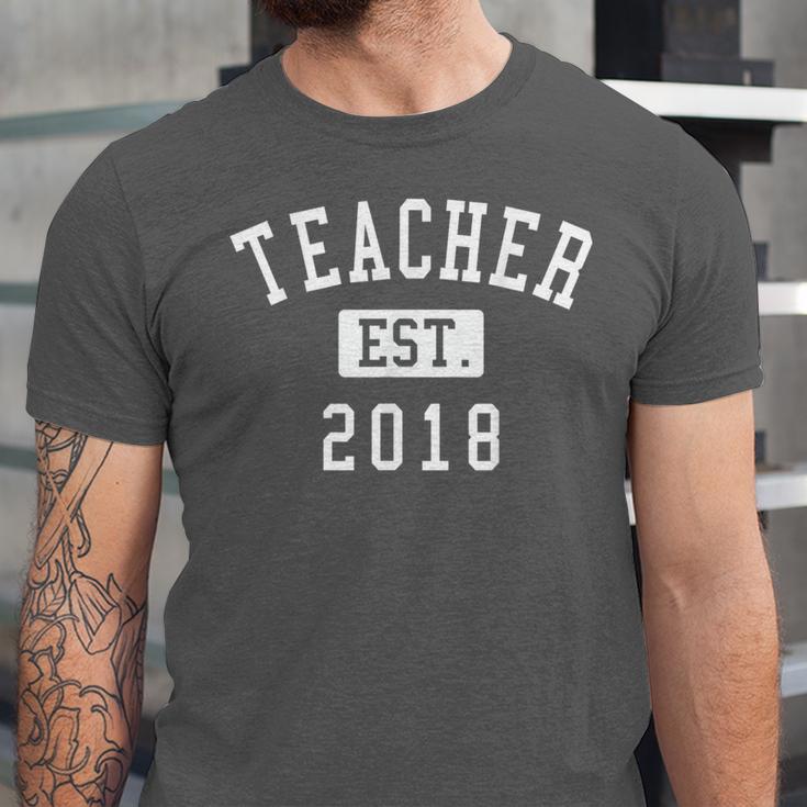 Teacher Established 2018 Shirt For Teacher Graduation Men Women Unisex Jersey T-Shirt