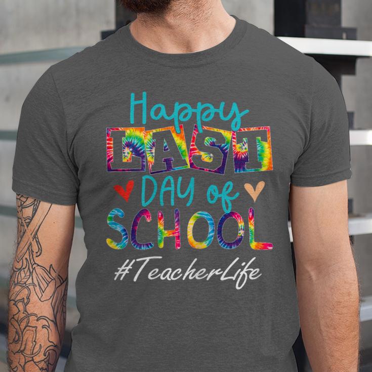 Teacher Happy Last Day Of School Women Men Graduation Unisex Jersey T-Shirt