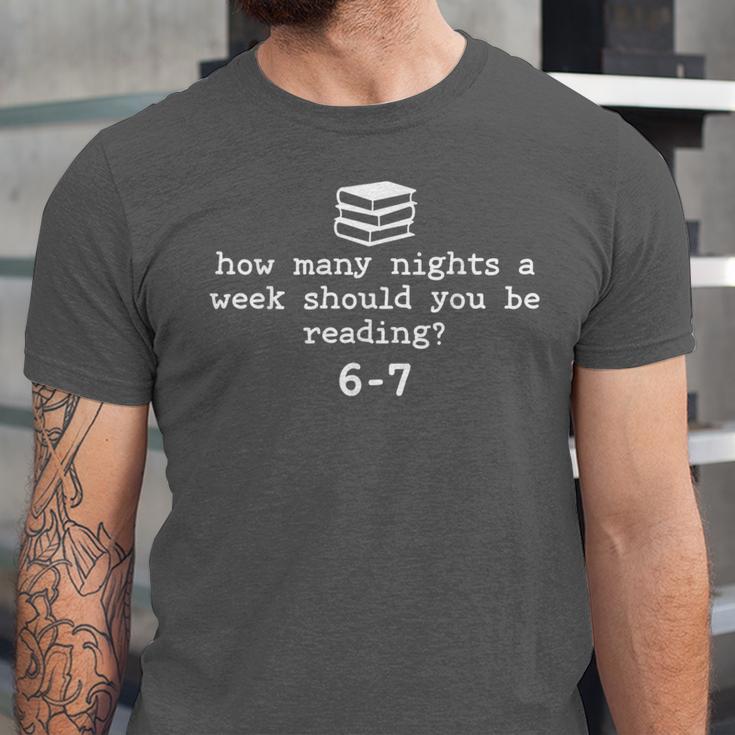 Teacher Haunted By 6-7 Halloween 6 7 Reading Book 67 Unisex Jersey T-Shirt