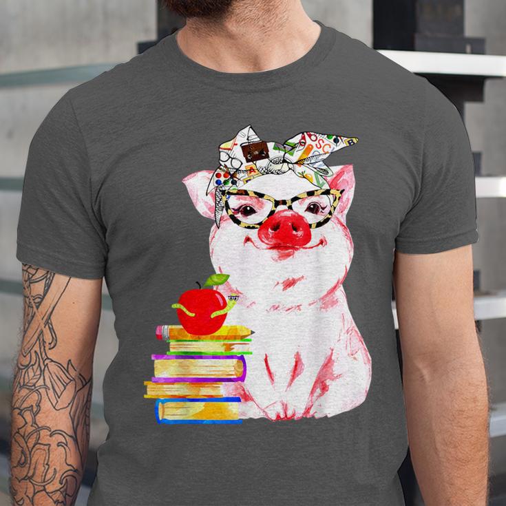 Teacher Pig Cute Farm Animal Book Lover School Student For Men Women Kids Unisex Jersey T-Shirt Teacher Pig Cute Farm Animal Book Lover School Student For Men Women Kids Unisex Jersey T-Shirt