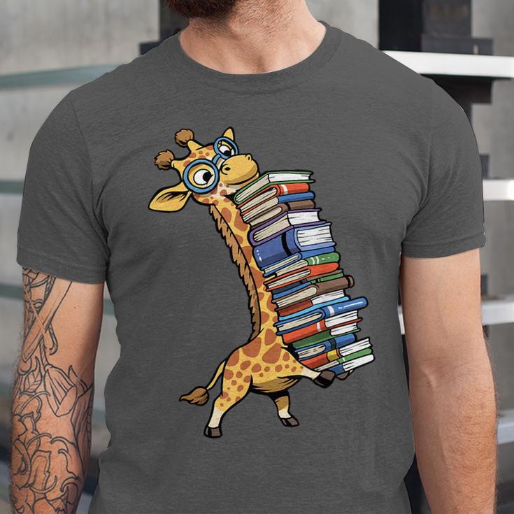 Teacher Shirt Giraffe Holding Books Bookworm Librarian Unisex Jersey T-Shirt Teacher Shirt Giraffe Holding Books Bookworm Librarian Unisex Jersey T-Shirt