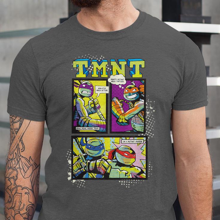 Teenage Mutant Ninja Turtles Retro Neon Comic Book Panels Unisex Jersey T-Shirt