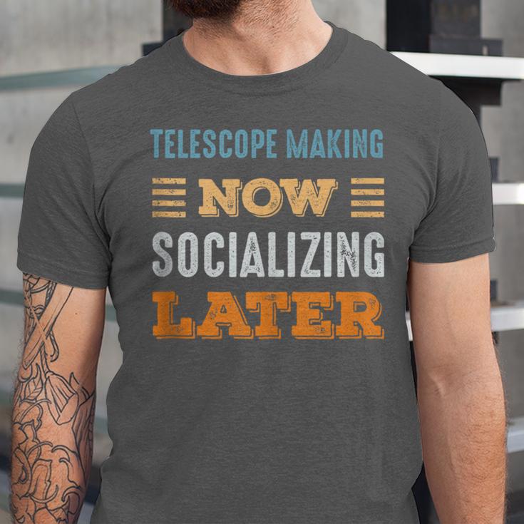 Telescope Making Now Minimal Socializing Introvert Vintage Unisex Jersey T-Shirt Telescope Making Now Minimal Socializing Introvert Vintage Unisex Jersey T-Shirt
