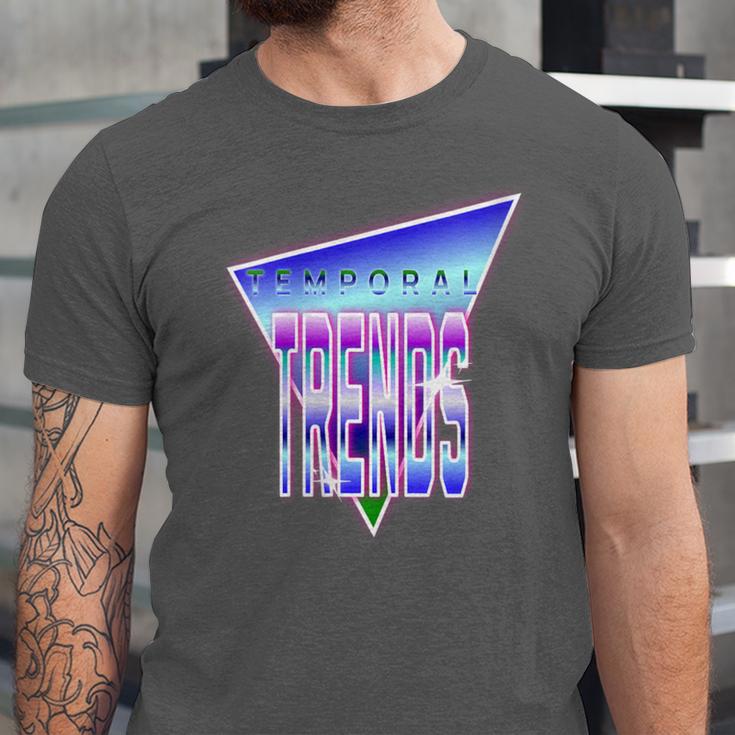 Temporal Trends Vaporwave Style Retro Nostalgia Look Unisex Jersey T-Shirt