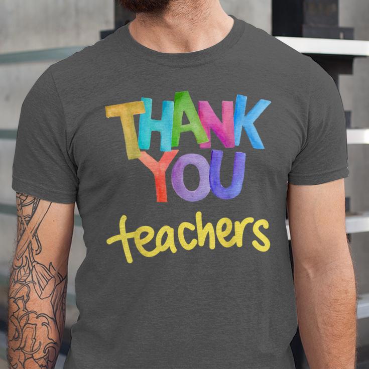 Thank You Teacher Appreciation Graduation Men Women Girls Kids Unisex Jersey T-Shirt