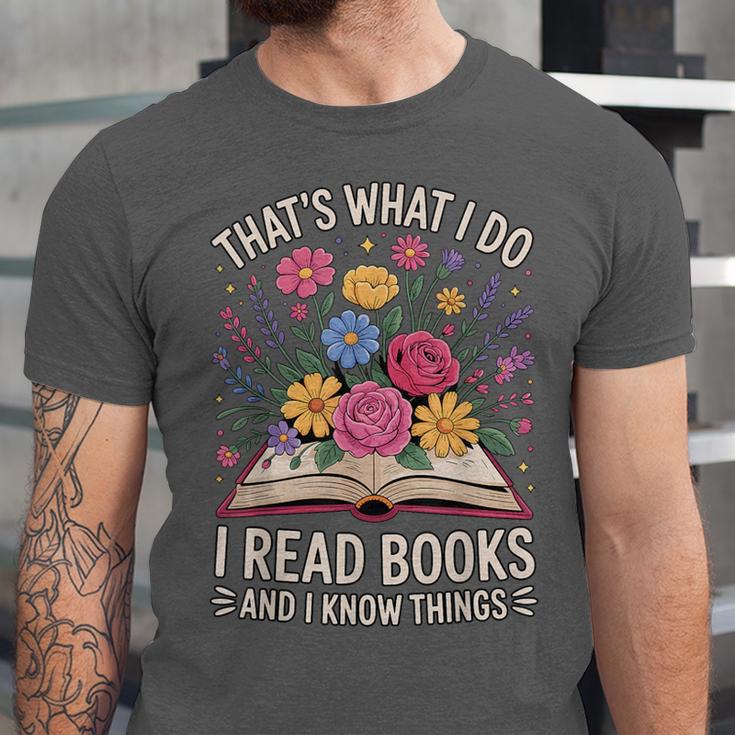 That’s What I Do I Read Books And I Know Things Floral Book Unisex Jersey T-Shirt That’s What I Do I Read Books And I Know Things Floral Book Unisex Jersey T-Shirt