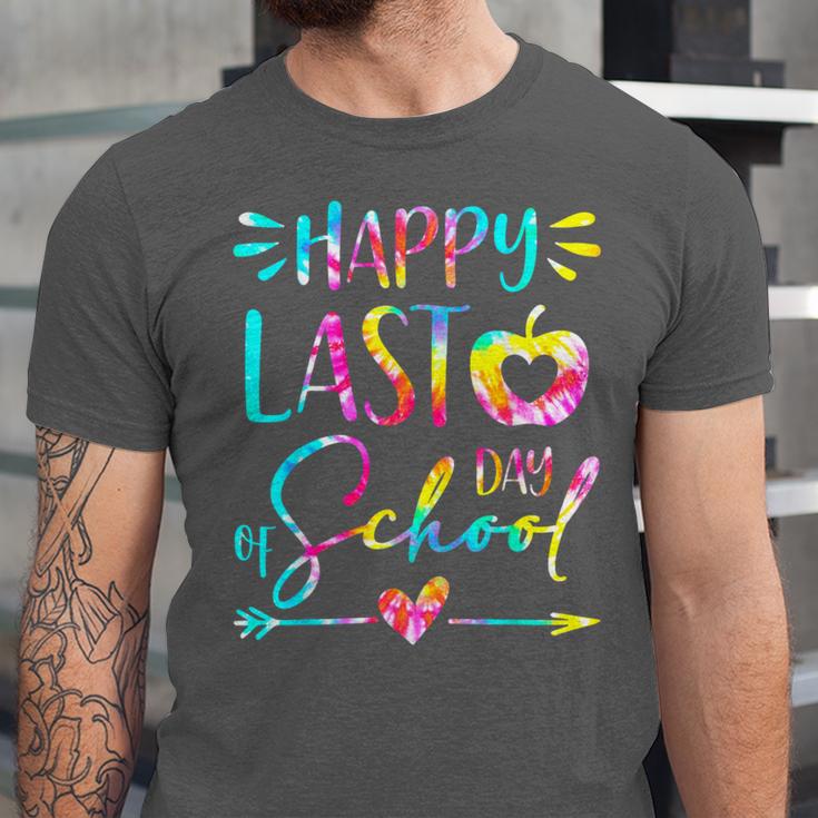 Tie Dye Happy Last Day Of School Graduation Teacher Student Unisex Jersey T-Shirt